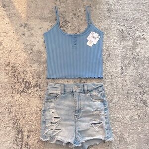 American Eagle Curvy Hi-Rise Shortie 000 & NWT AE Adjustable Tank Small